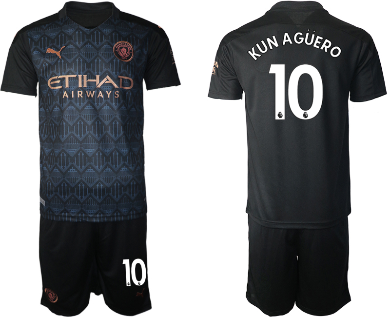 Men 2020-2021 club Manchester City away #10 black Soccer Jerseys->manchester city jersey->Soccer Club Jersey